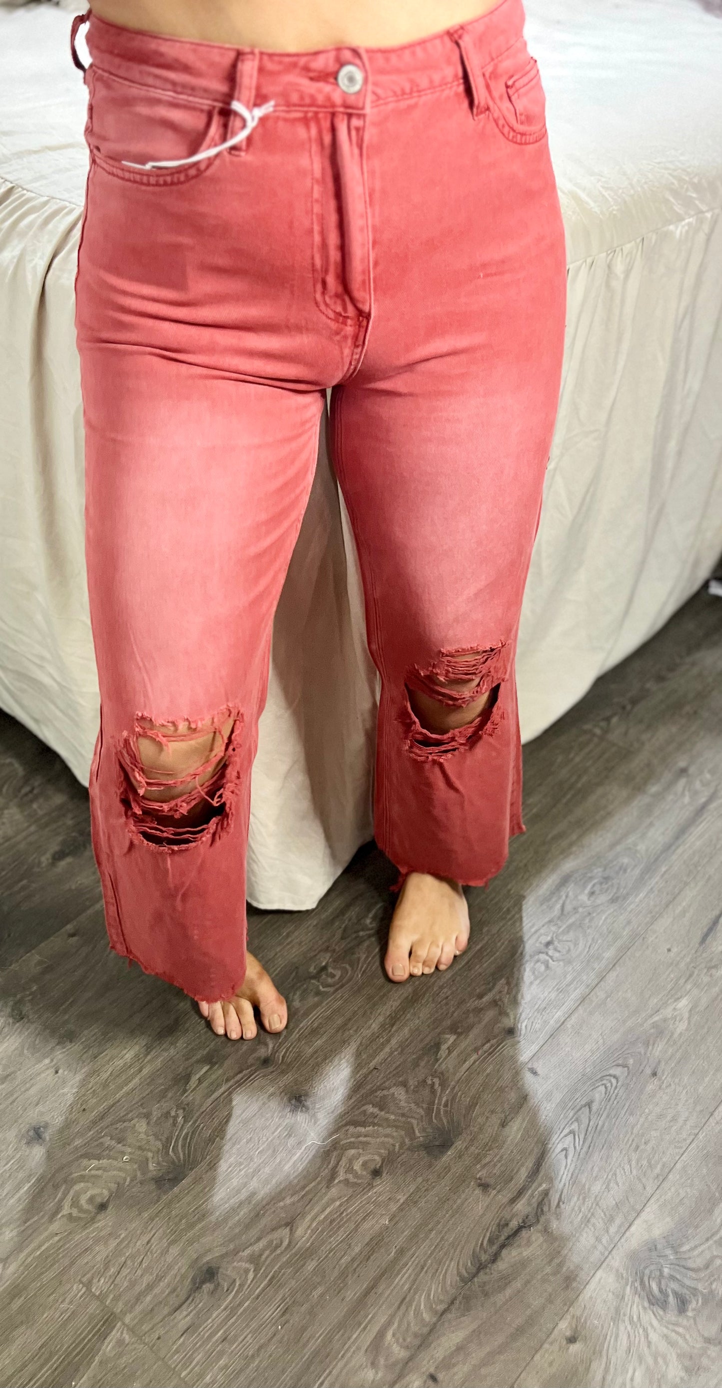 90s Vintage Crop Flare Jeans