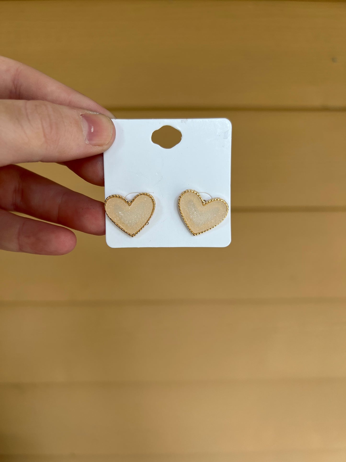 Druzy Heart Studs | 3 Colors