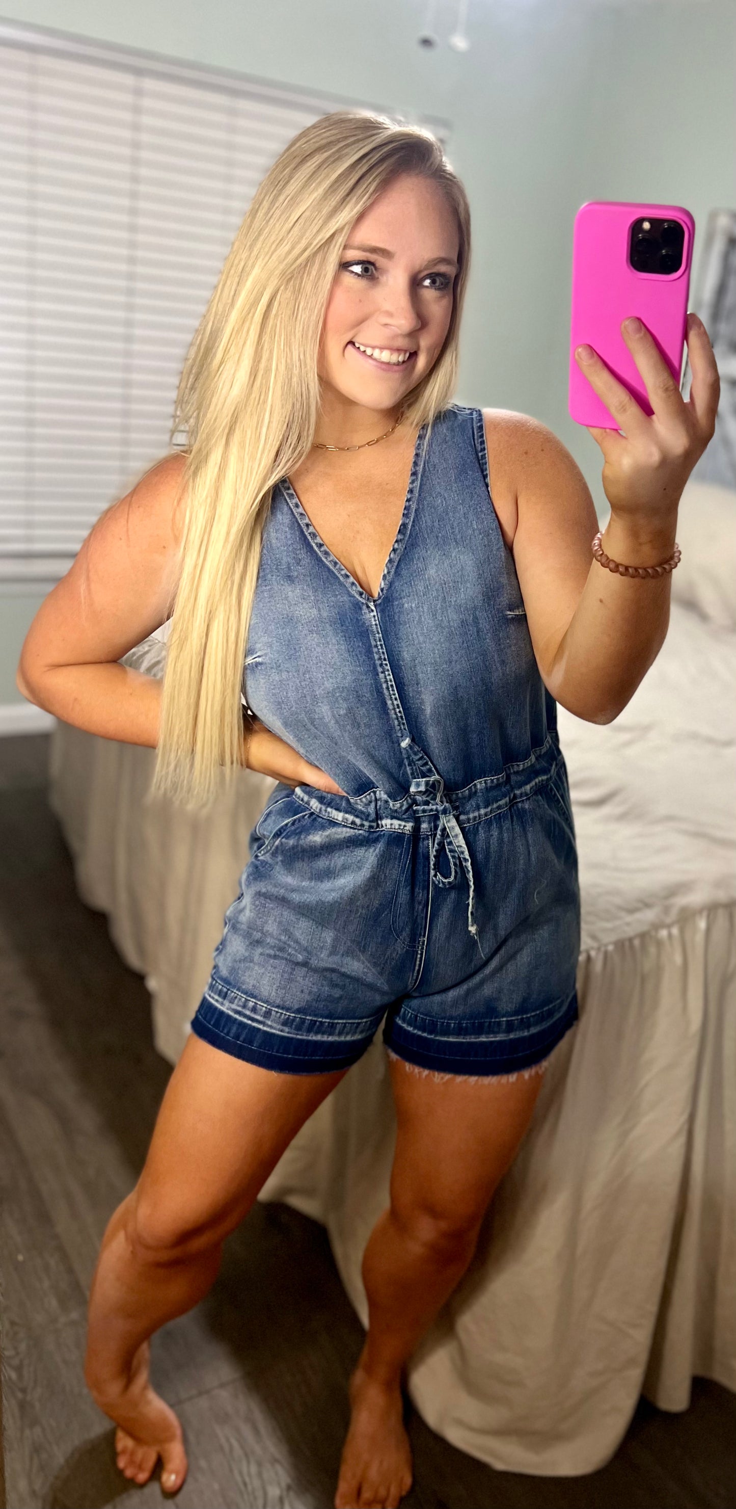Denim Romper