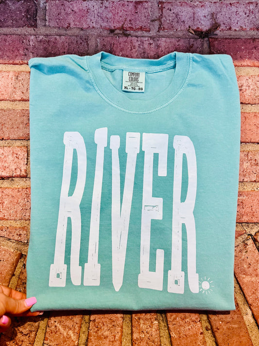 Mommy & Me Distressed River & Sun Tees