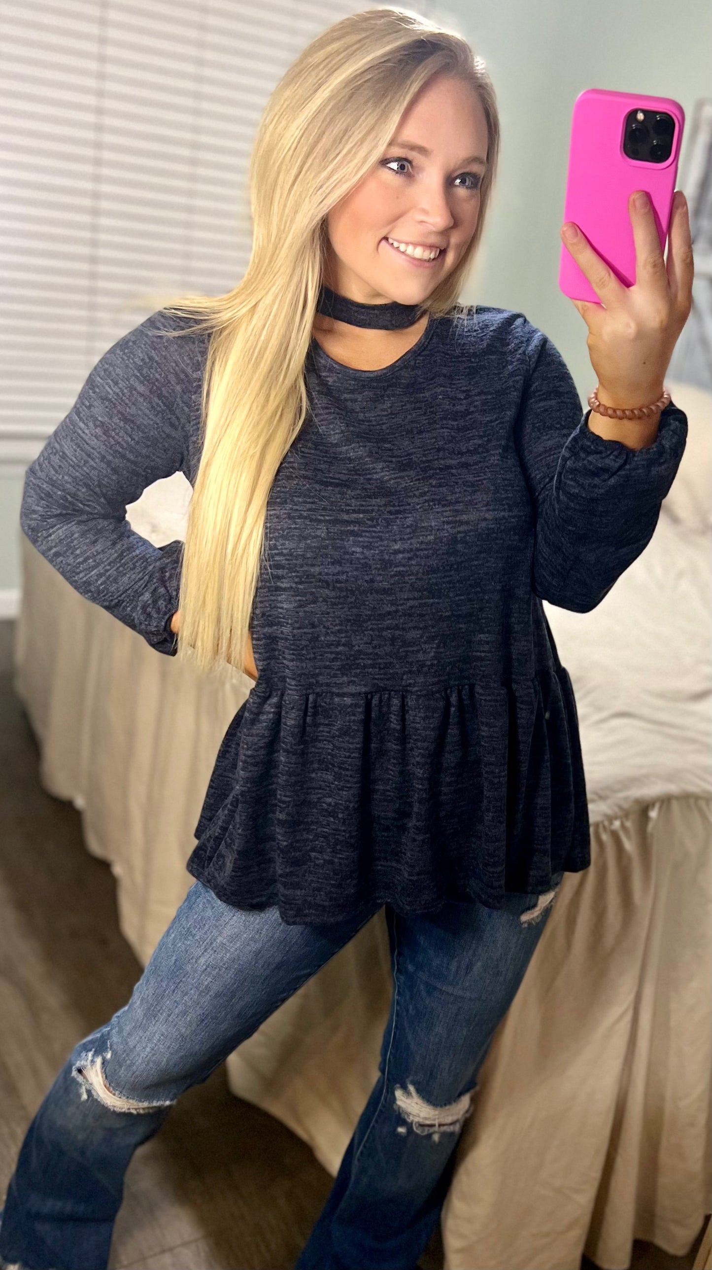 Cut out Navy Top