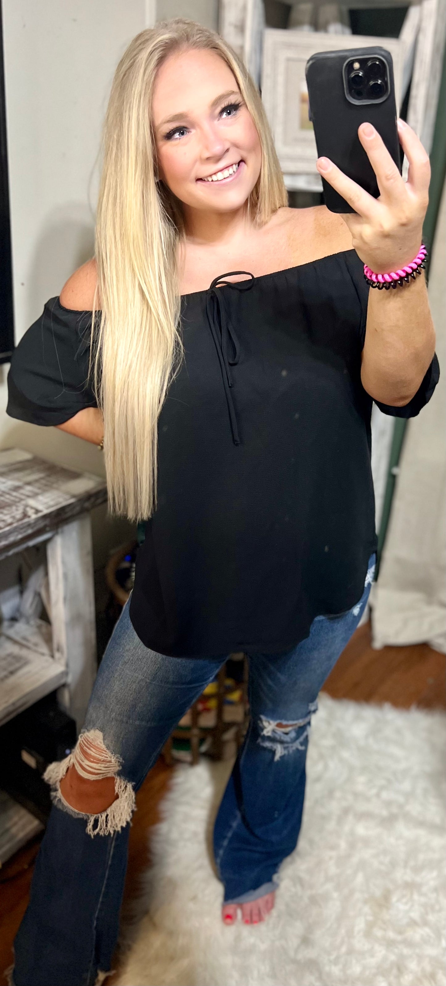 Elegant 2 Way Black Top