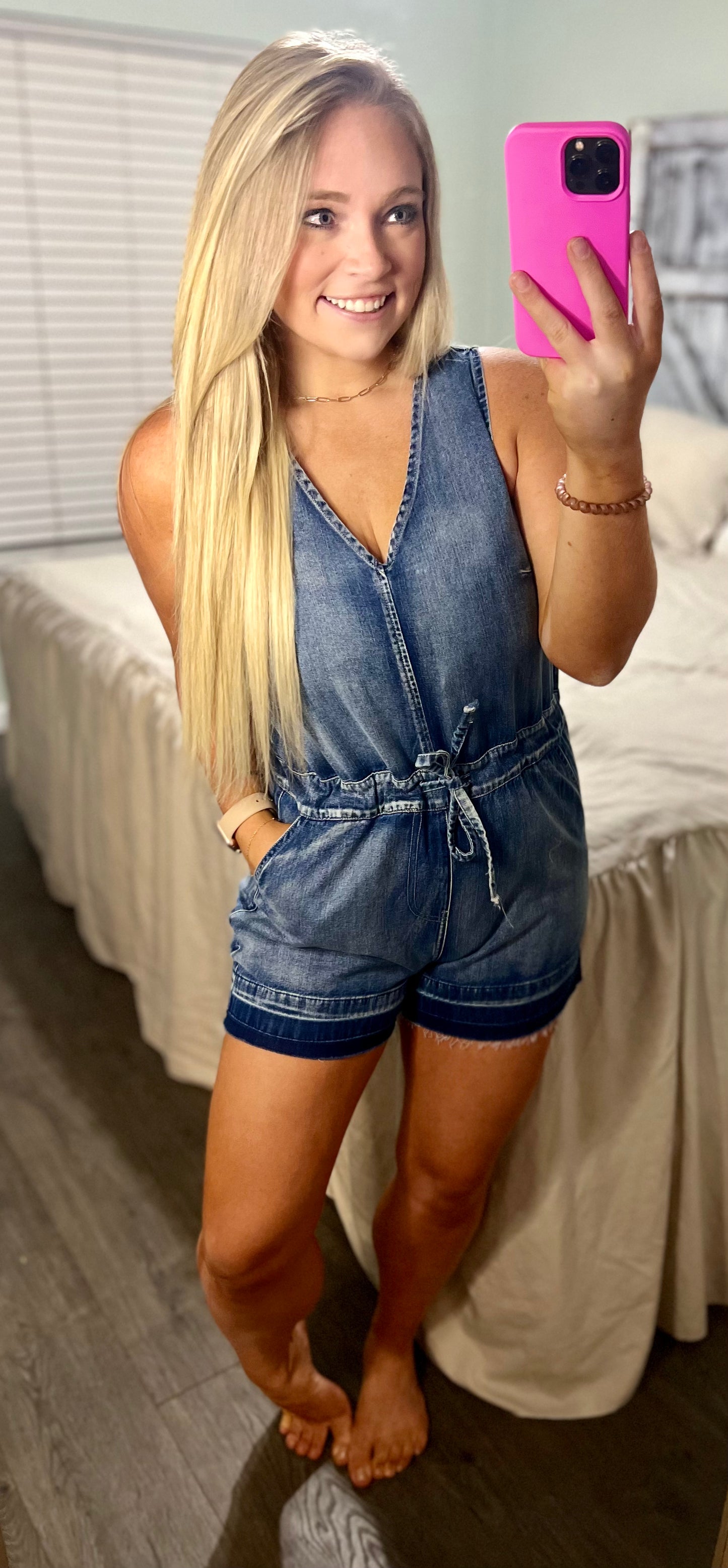 Denim Romper