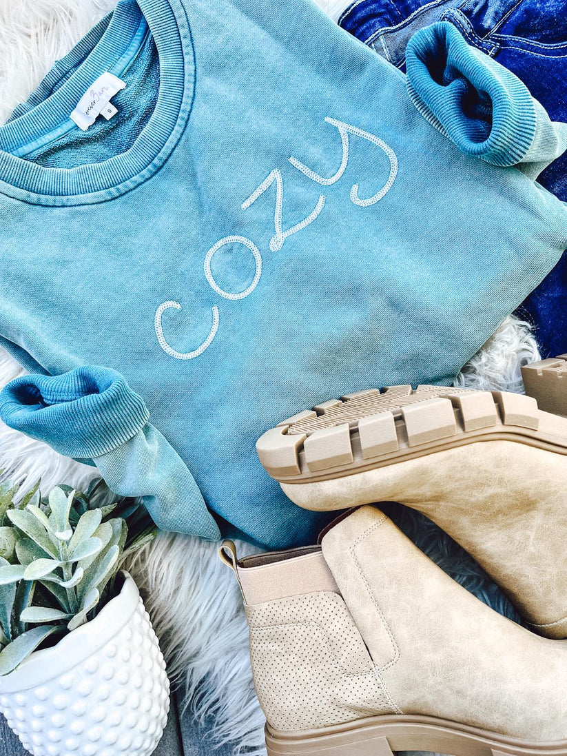 Mineral Washed Raw Hem Tunic Sweater