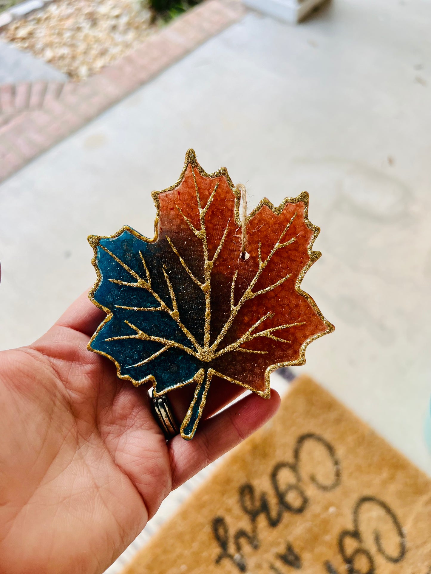 Ombre Leaf Car Freshie