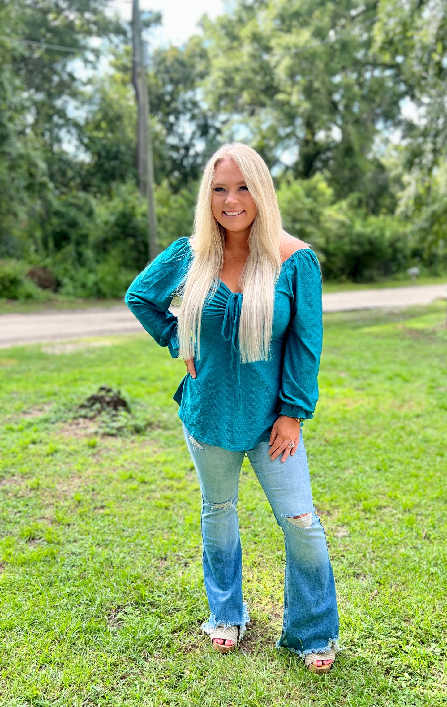 Lace Detail Long Sleeve Blouse | 6 colors - Pre Order
