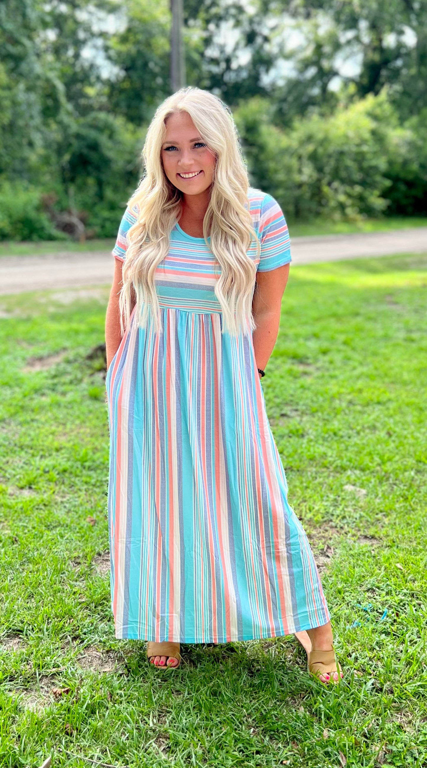 Striped Karlee Dress - PRE ORDER