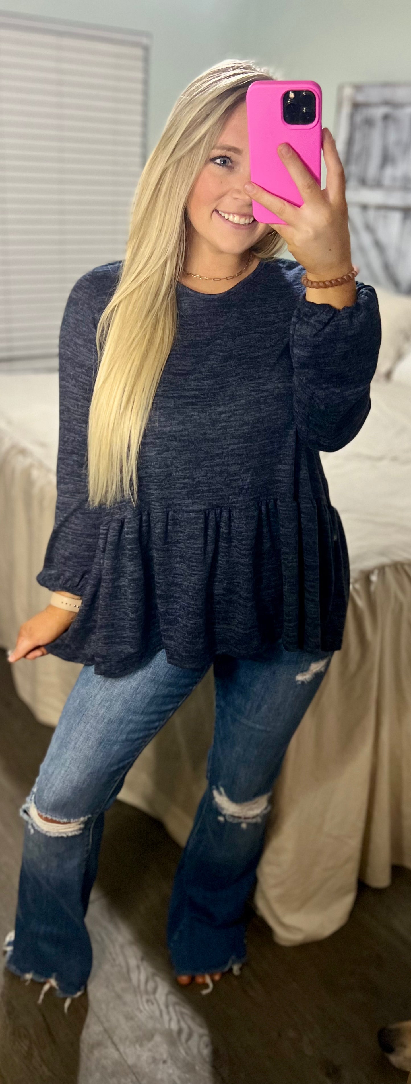 Cut out Navy Top