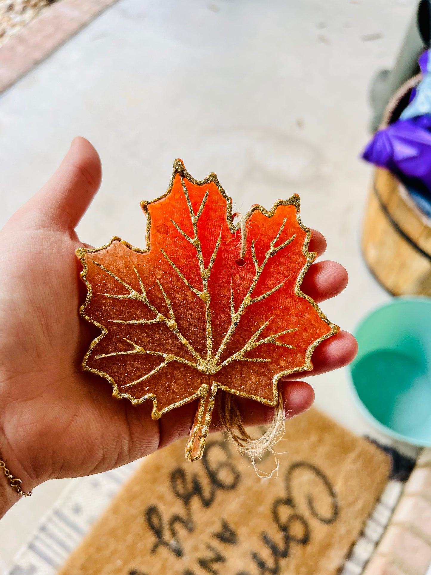 Ombre Leaf Car Freshie