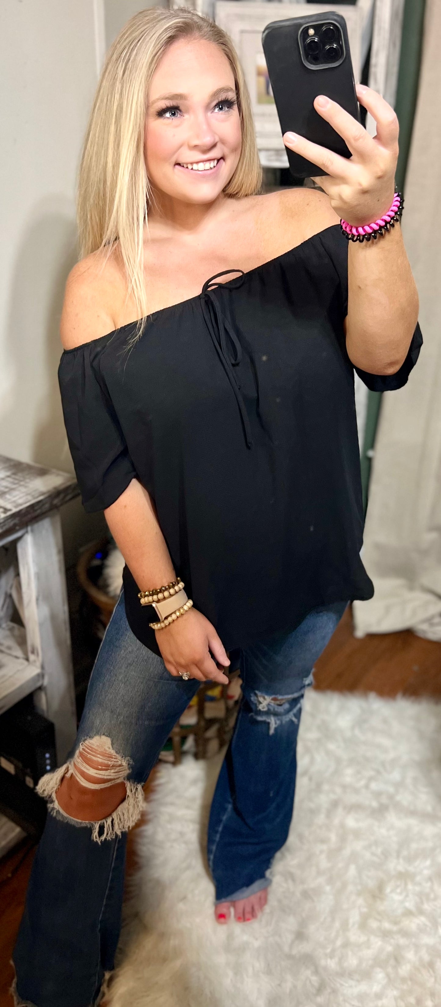 Elegant 2 Way Black Top