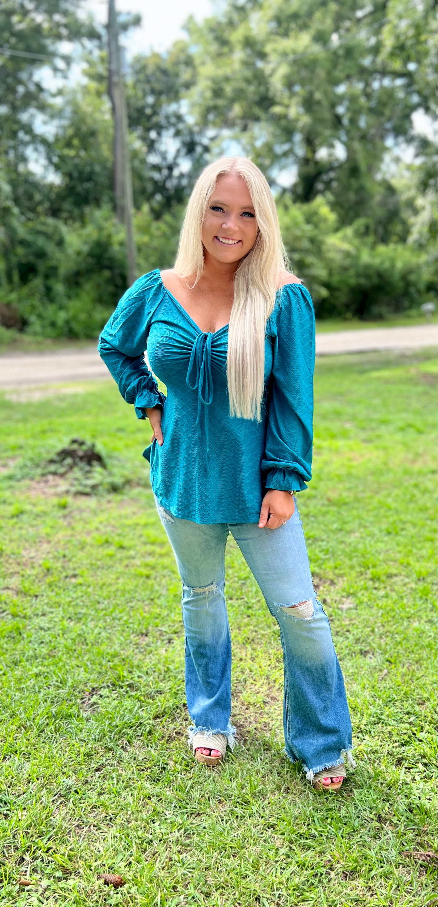 Lace Detail Long Sleeve Blouse | 6 colors - Pre Order