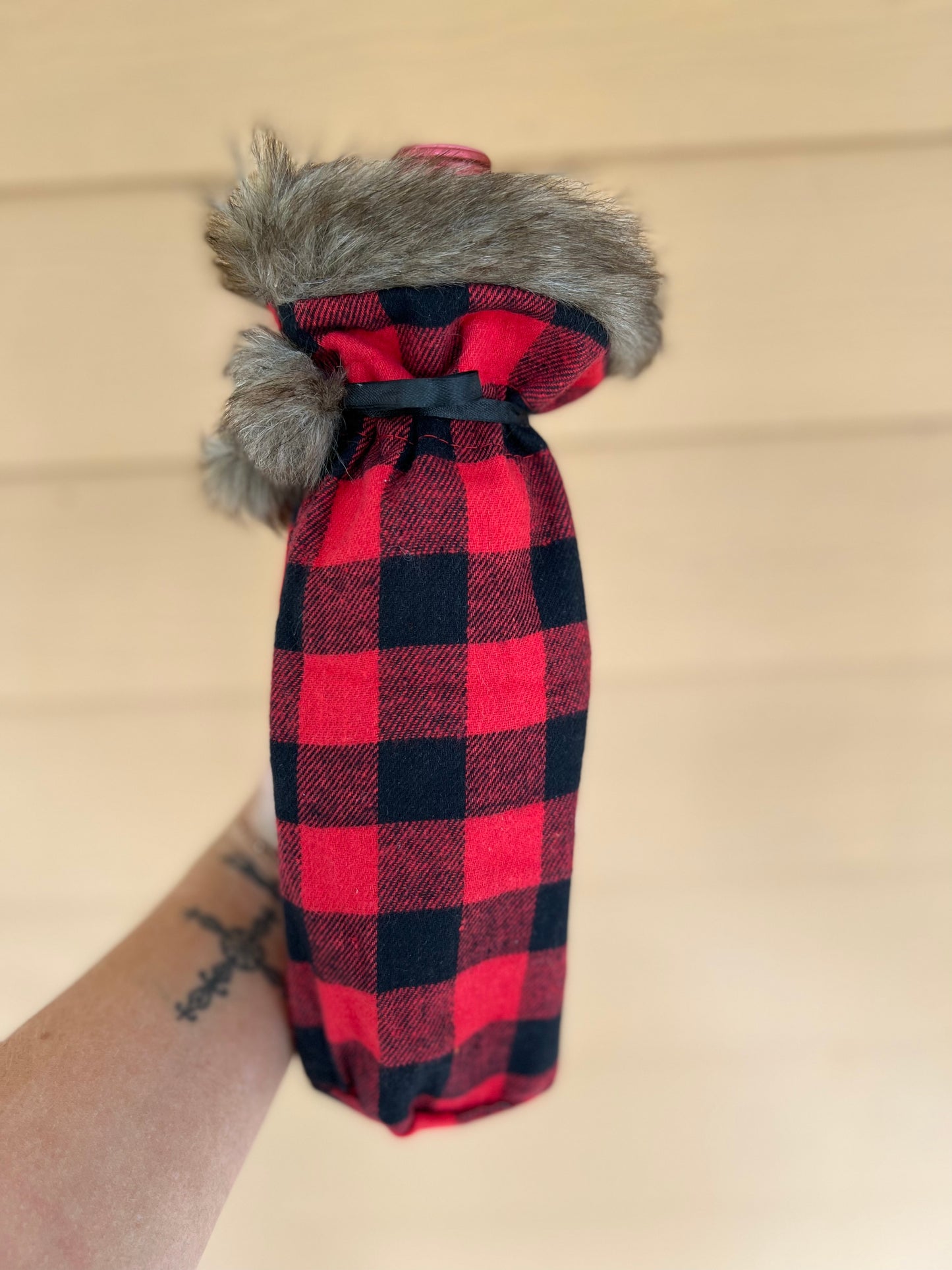 Buffalo Plaid Wine Bottle Covers