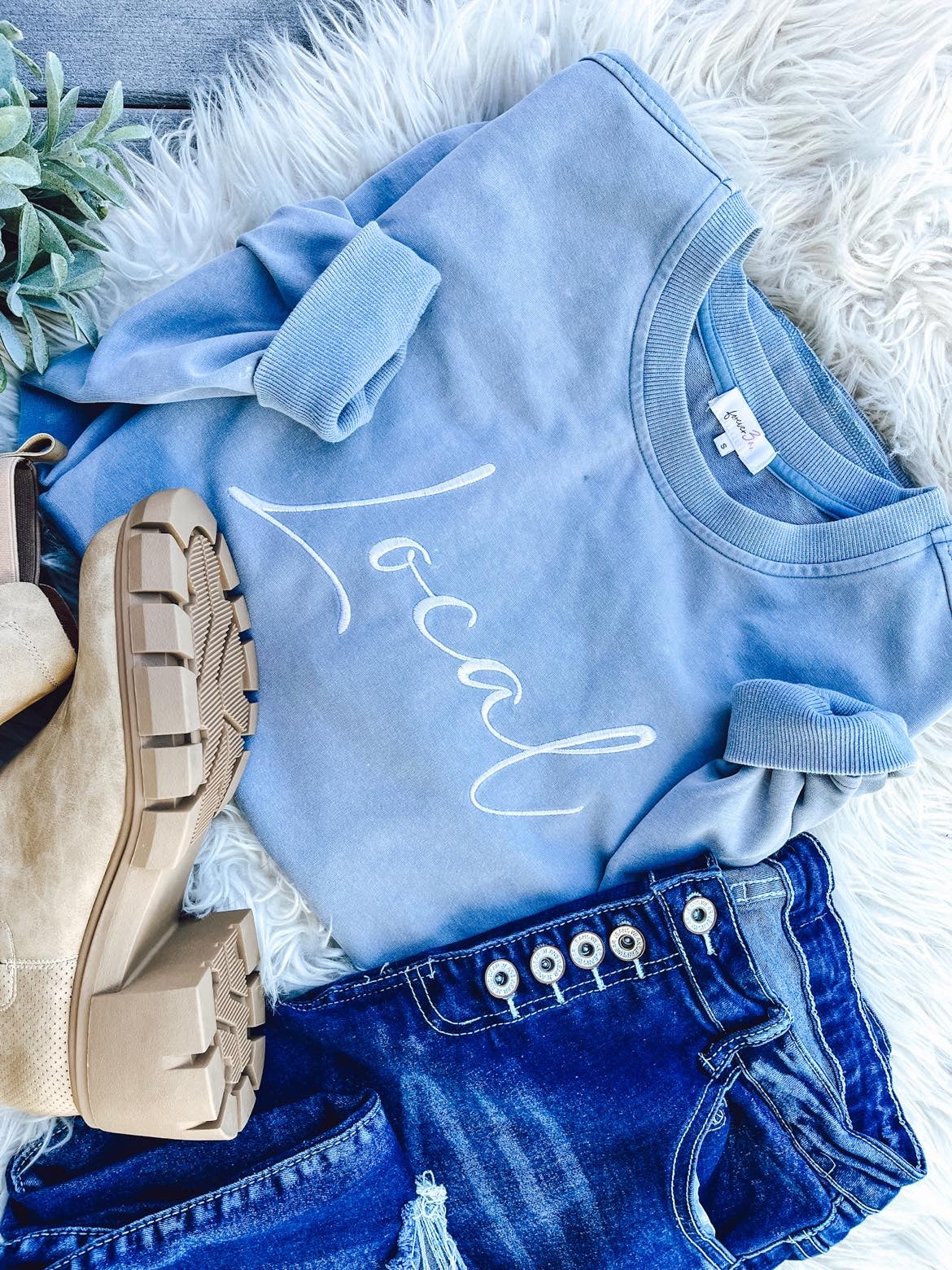 Mineral Washed Raw Hem Tunic Sweater