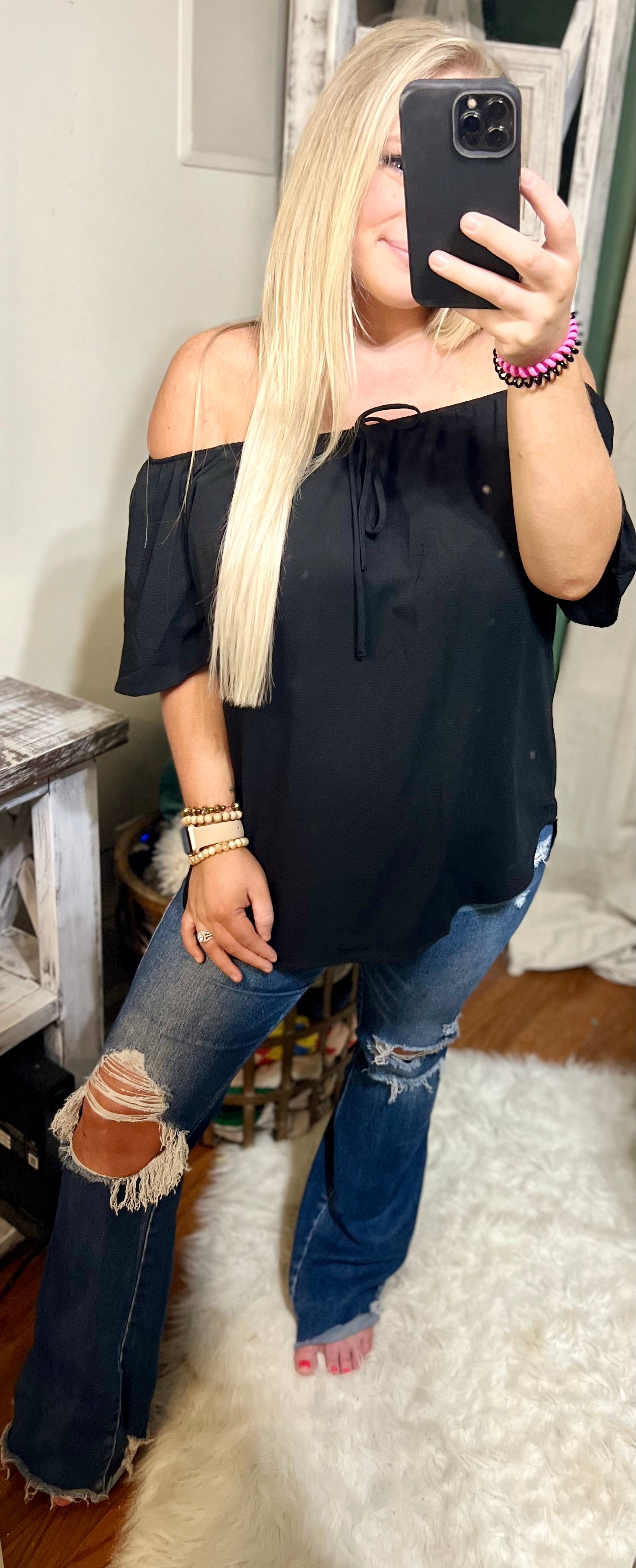 Elegant 2 Way Black Top