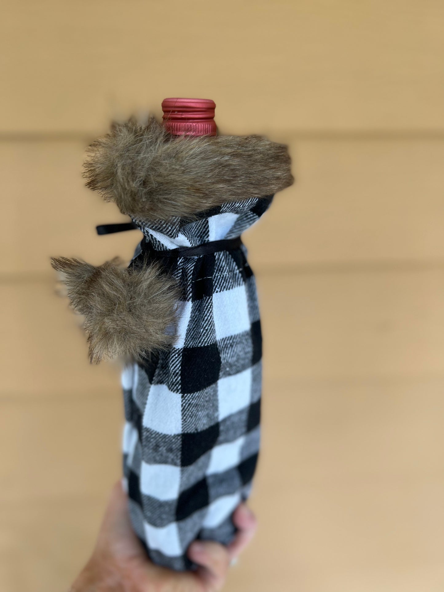 Buffalo Plaid Wine Bottle Covers
