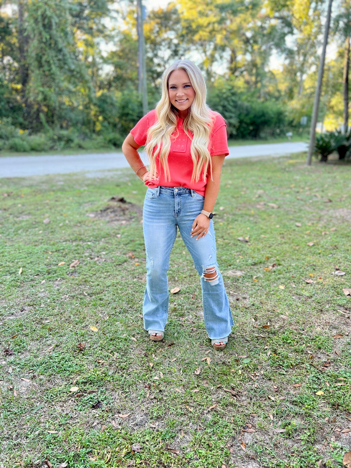 The Kara Waffle Top | 4 colors
