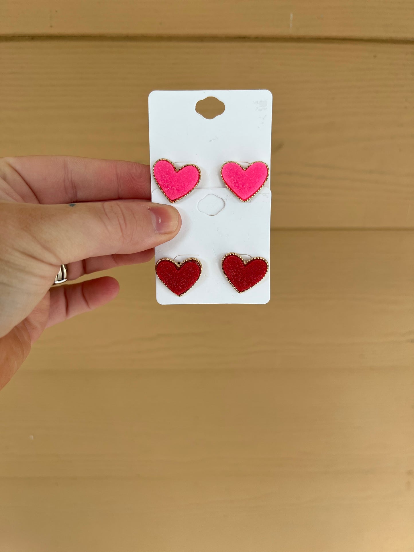 Druzy Heart Studs | 3 Colors