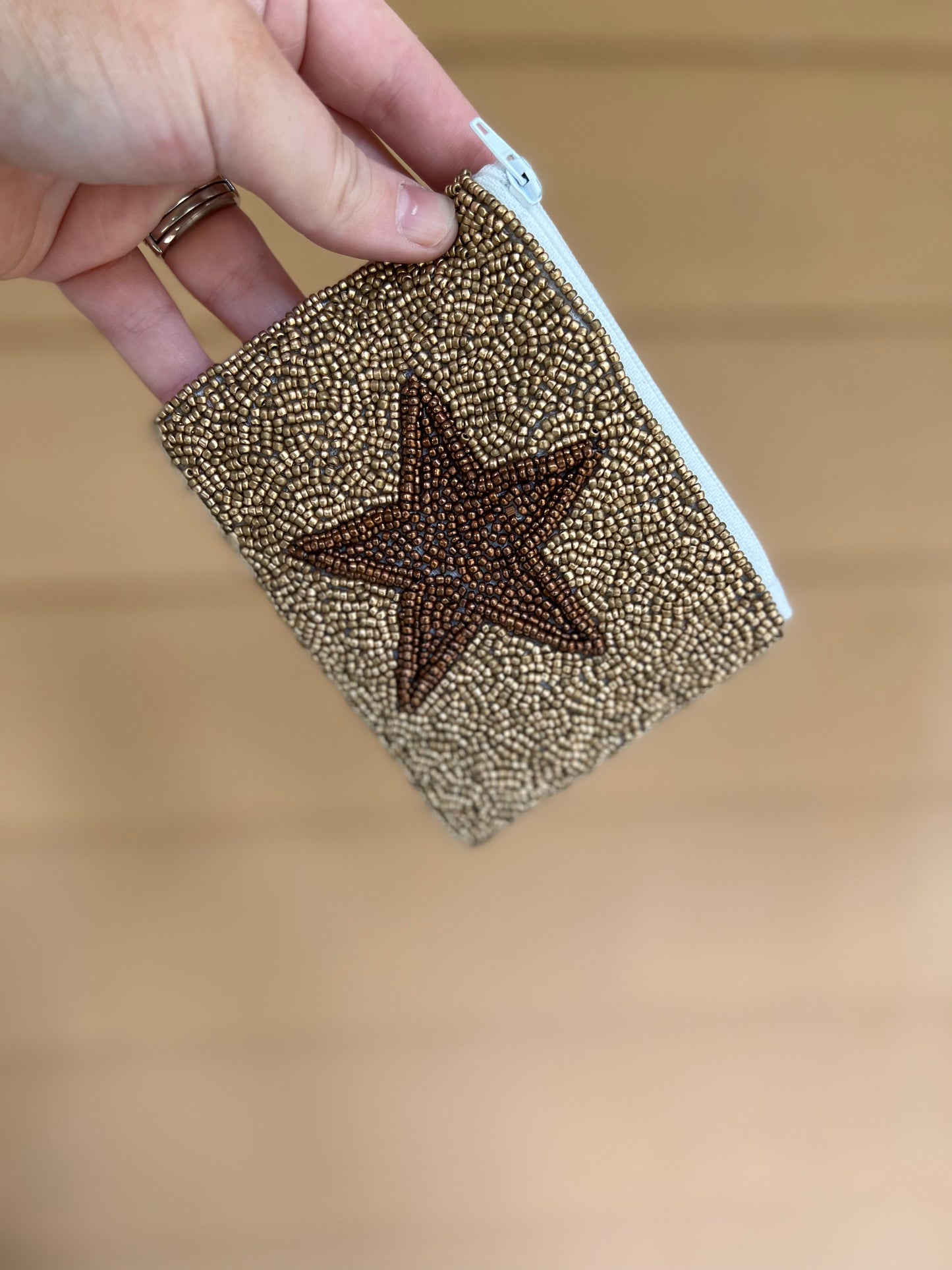 You're A Star Gold Beaded Coin Purse