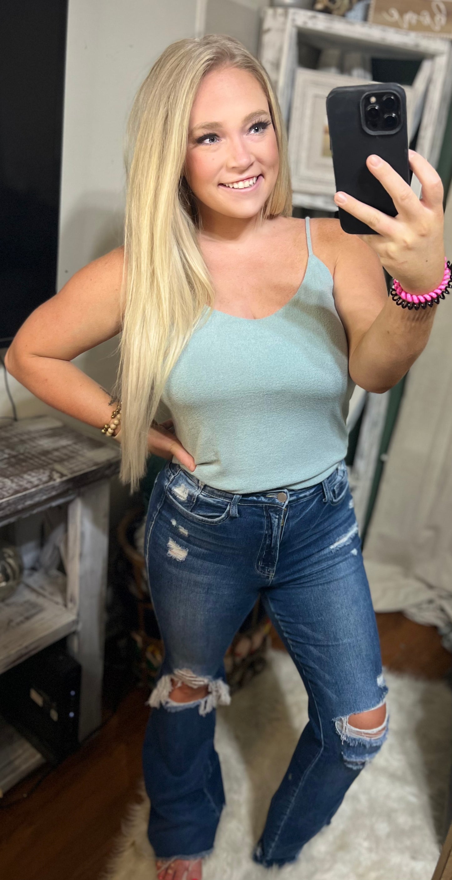 Spaghetti Strap Terry Cloth Bodysuit