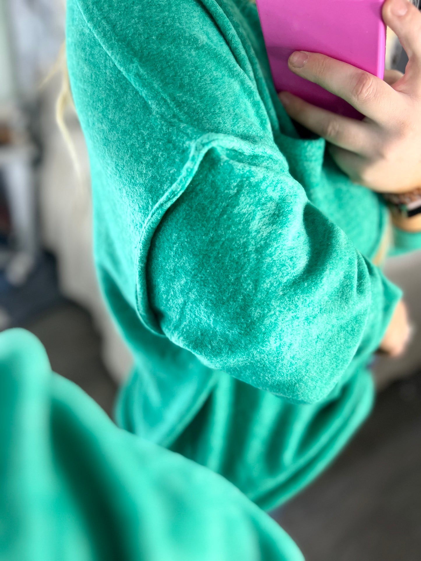 Brushed Melange Drop Shoulder Oversized Sweater