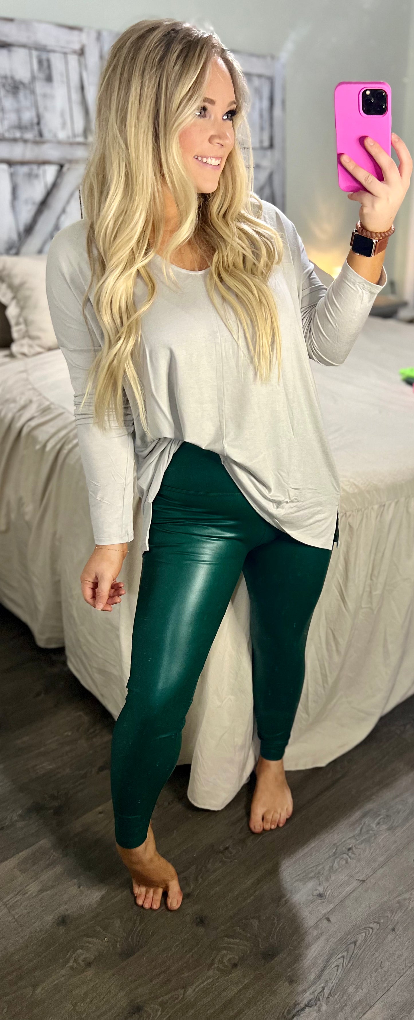 High Rise Faux Leather Leggings