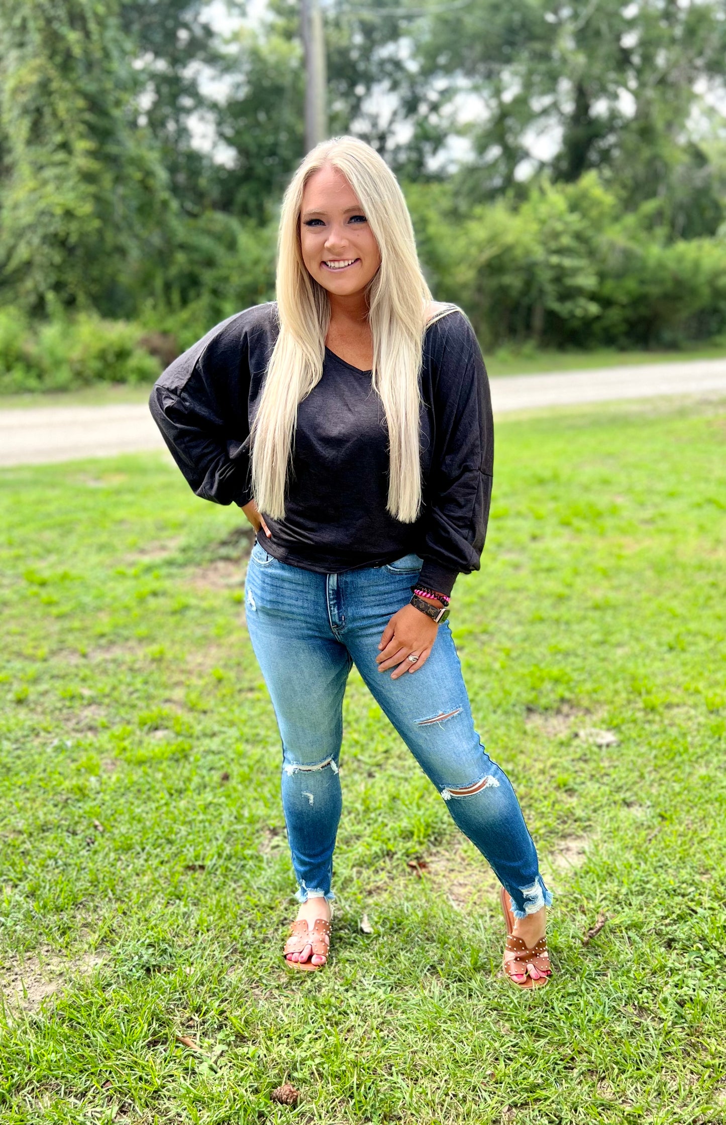 Back Tie Long Sleeve Top | 6 colors - Pre Order
