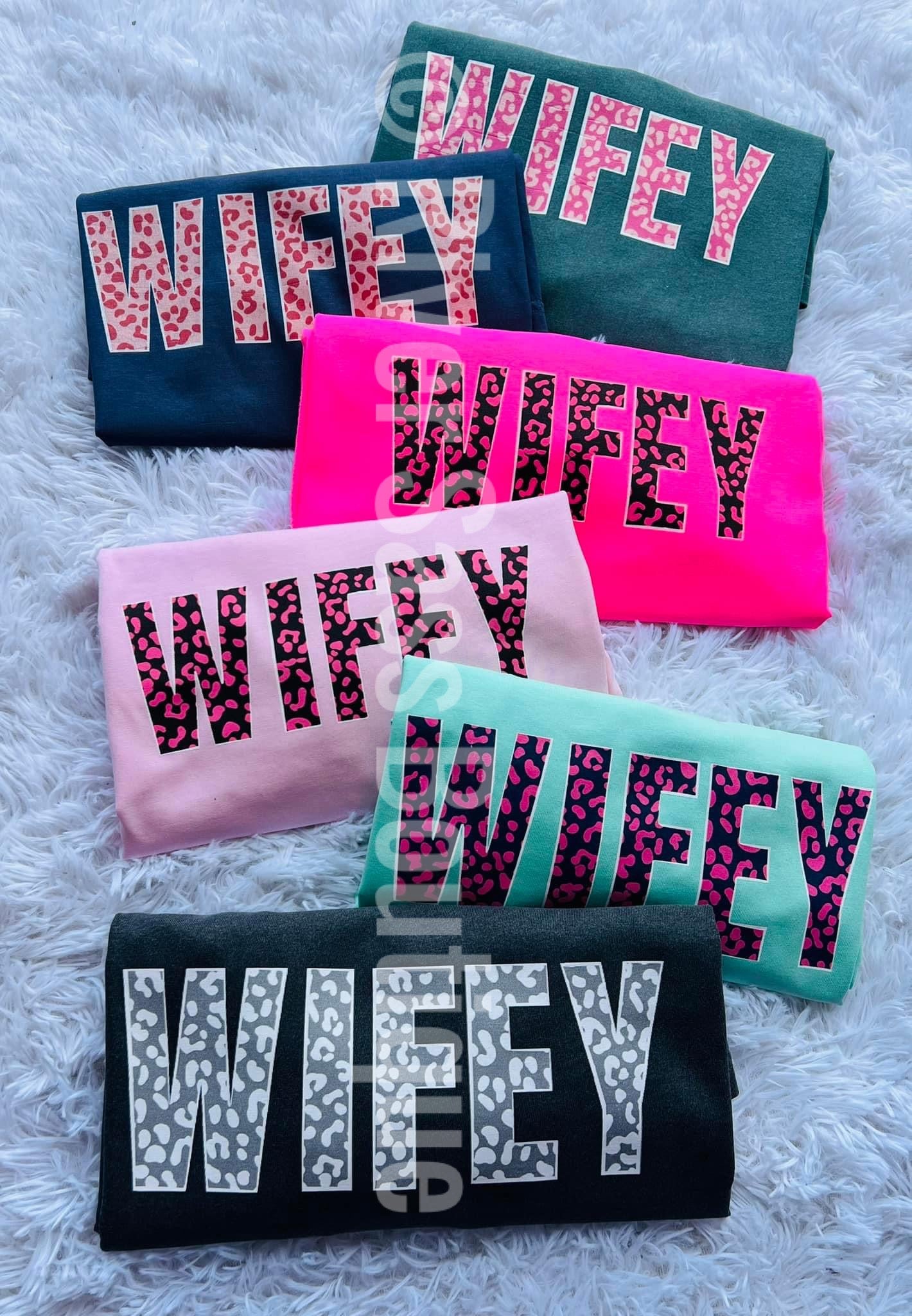 Spring Leopard WIFEY Block Graphic Tee