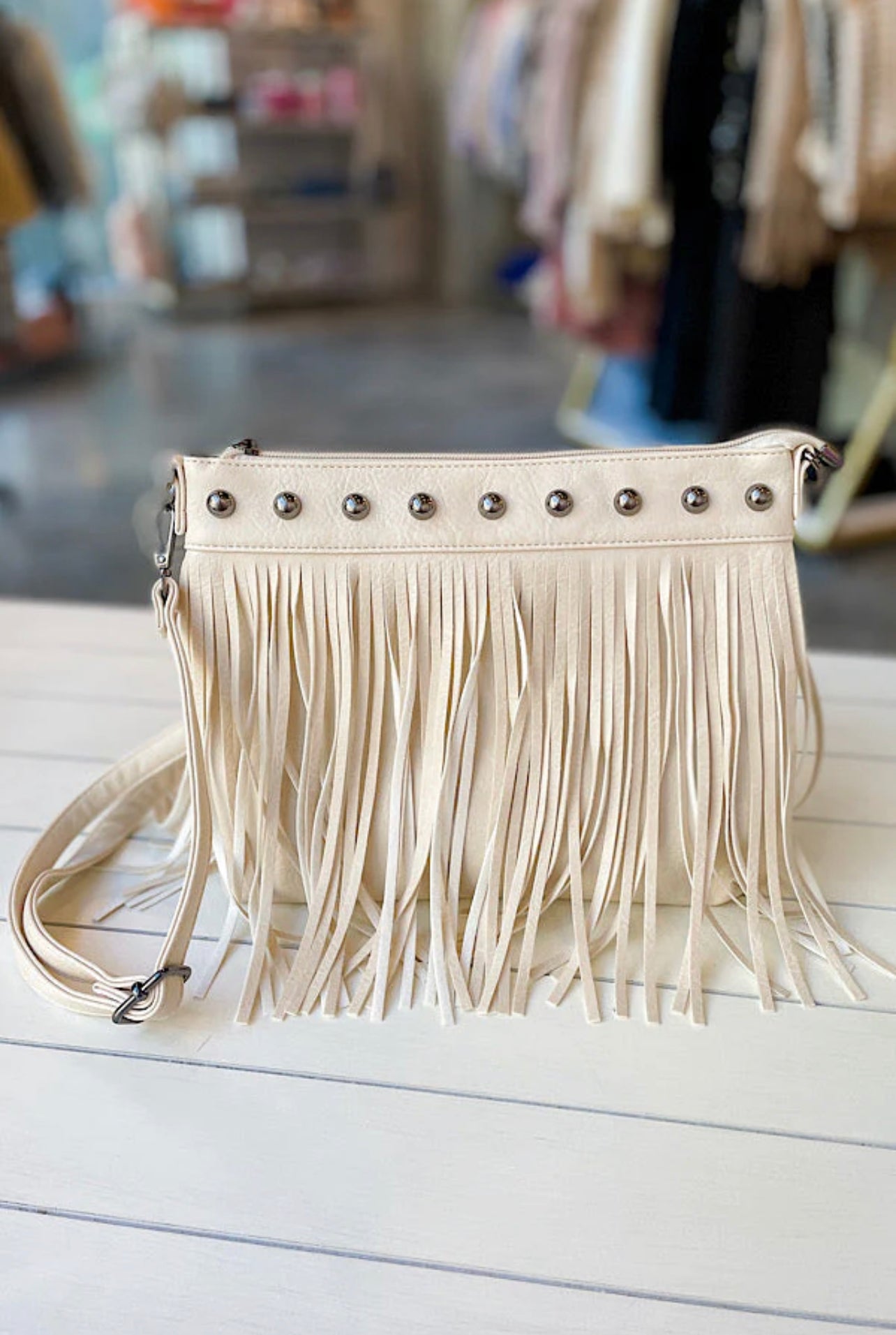 Studded Cowgirl Cream Purse