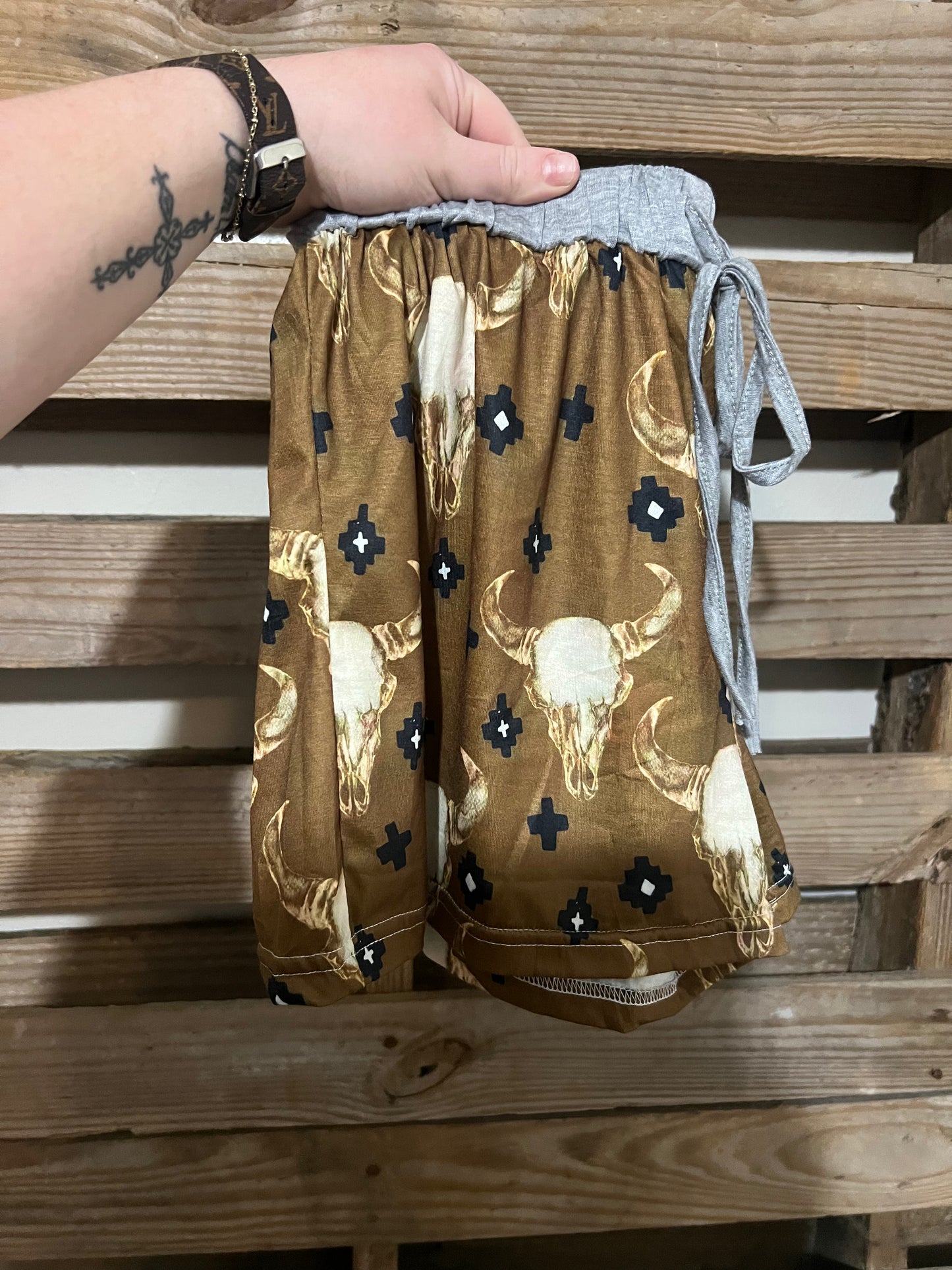 Skull Shorts & Bra - Large