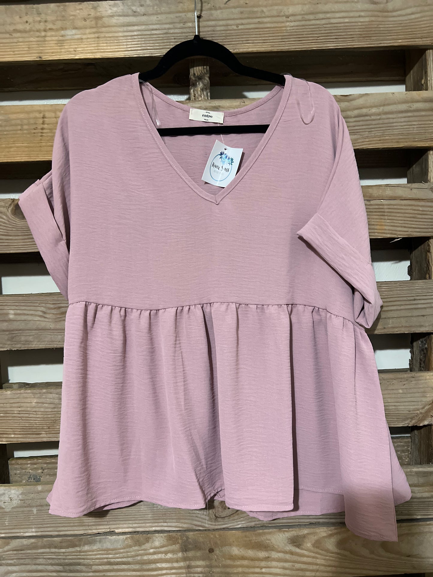 Pink babydoll top - Large