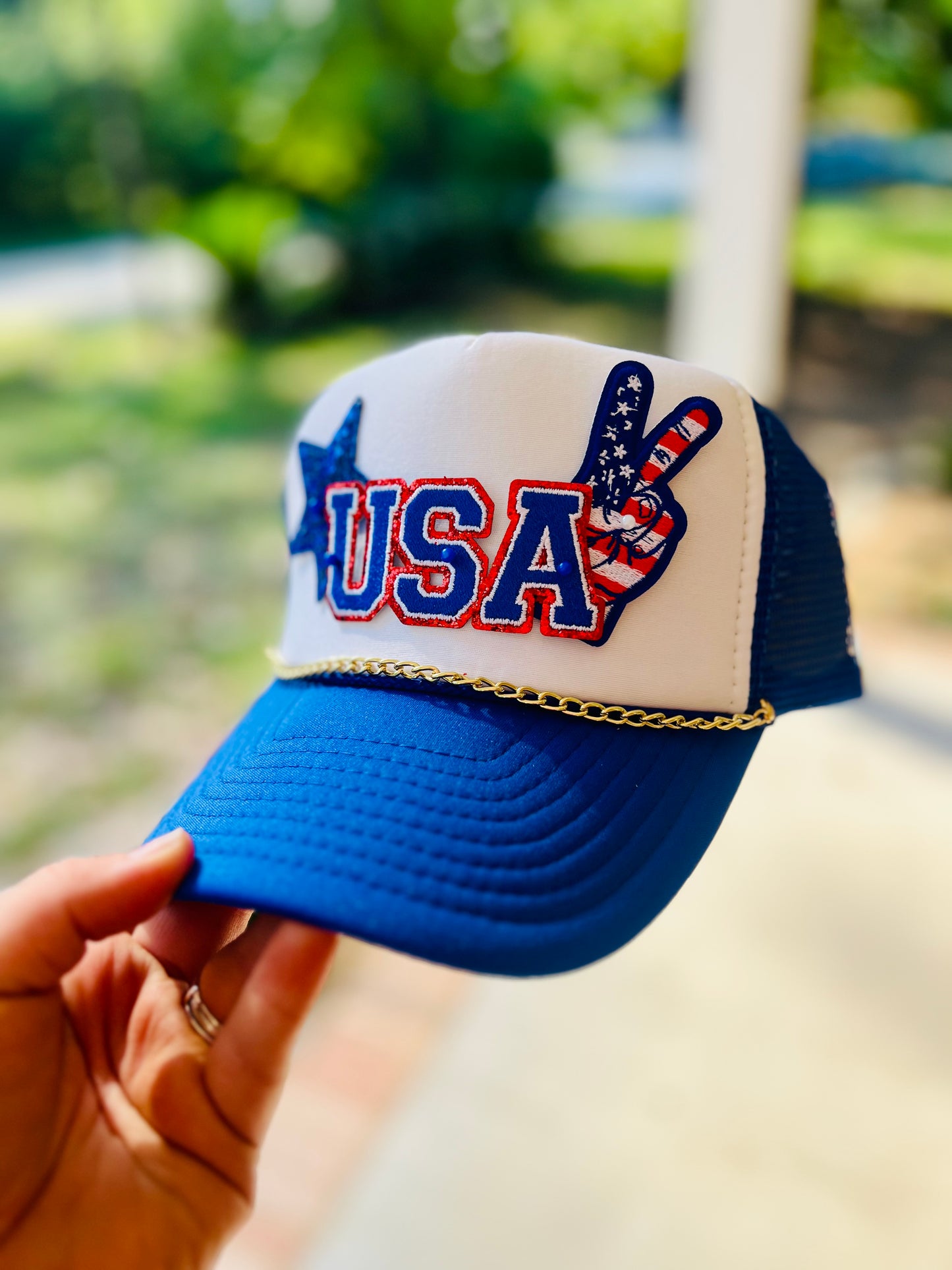 One of a kind - Peace Sign USA Hat