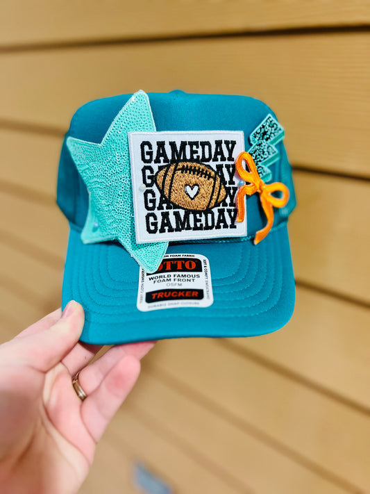 One of a kind - Gameday Green & Orange hat