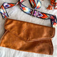 Clutch / Crossbody Vegan Leather Purse with the colorful strap!