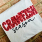 Faux Glitter Crawfish Season Tee