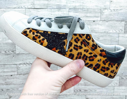 Adult Leopard Star Tennis Shoe