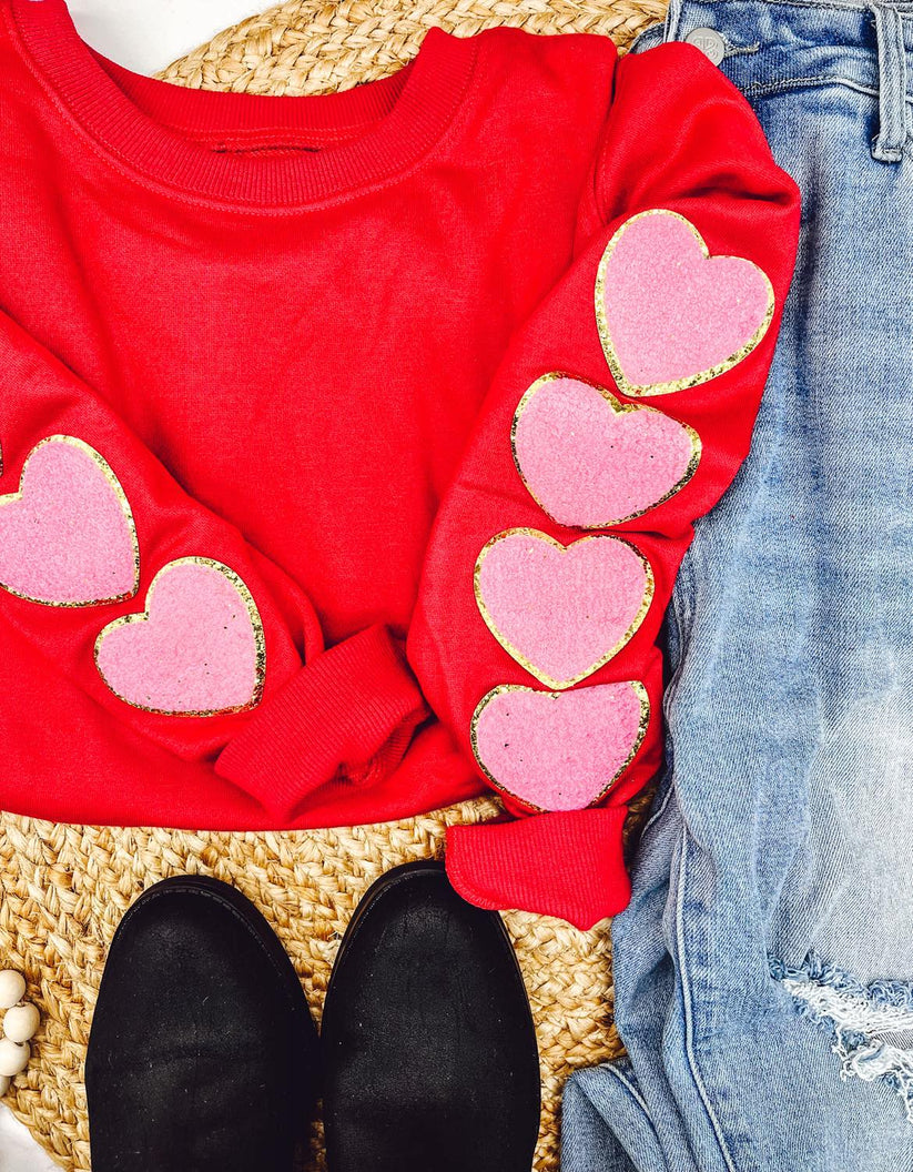 Sequin Heart Corduroy Shacket