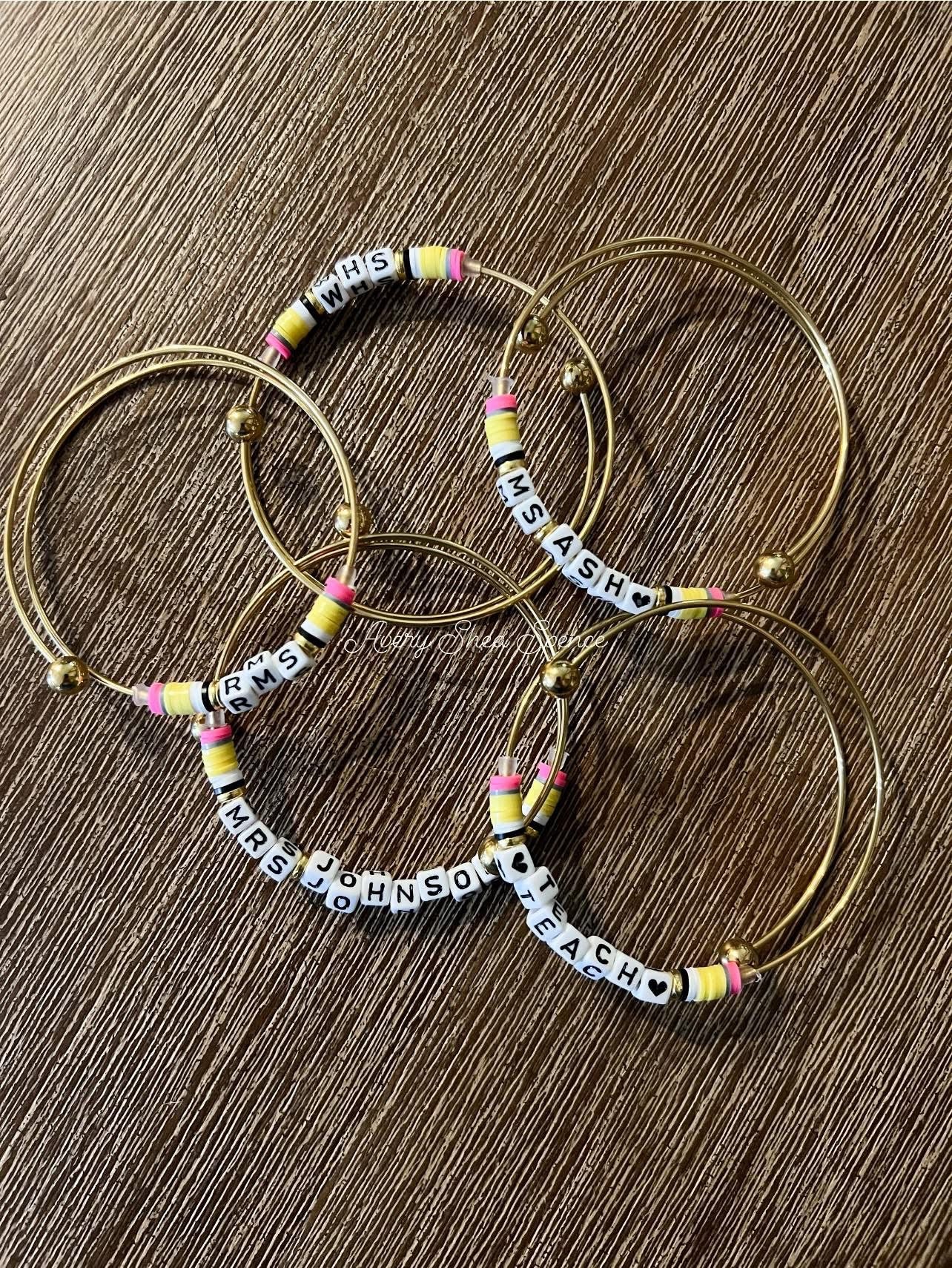 Custom School / Teacher Bracelets