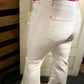 White distressed white label denim - SAMPLE