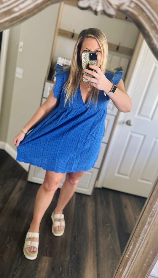 Ruffle Sleeve Dress with built in shorts