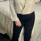 Long Sleeve Sequin Wrap Bodysuit