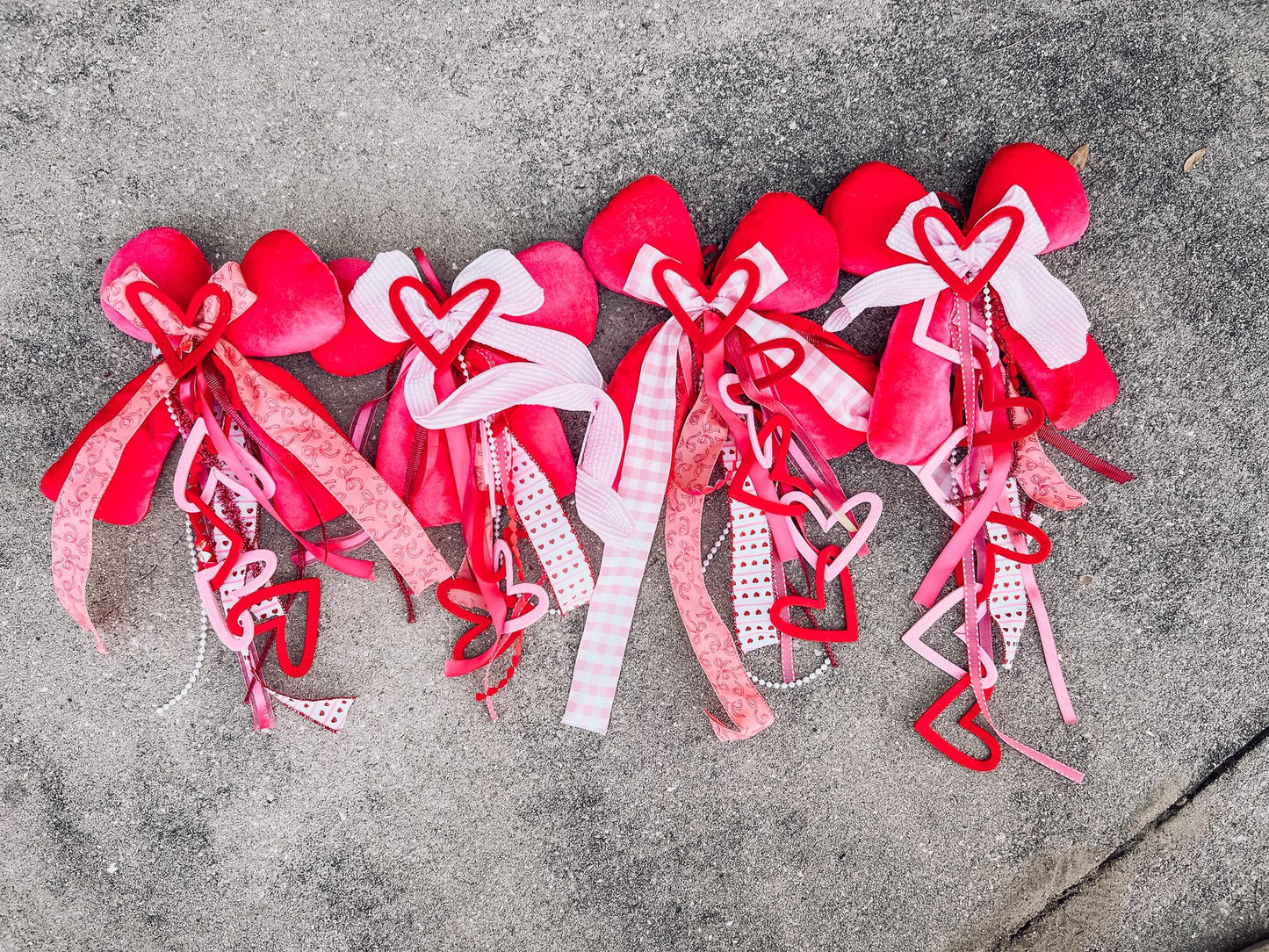 Hand tied custom Valentines Day Door Hanger