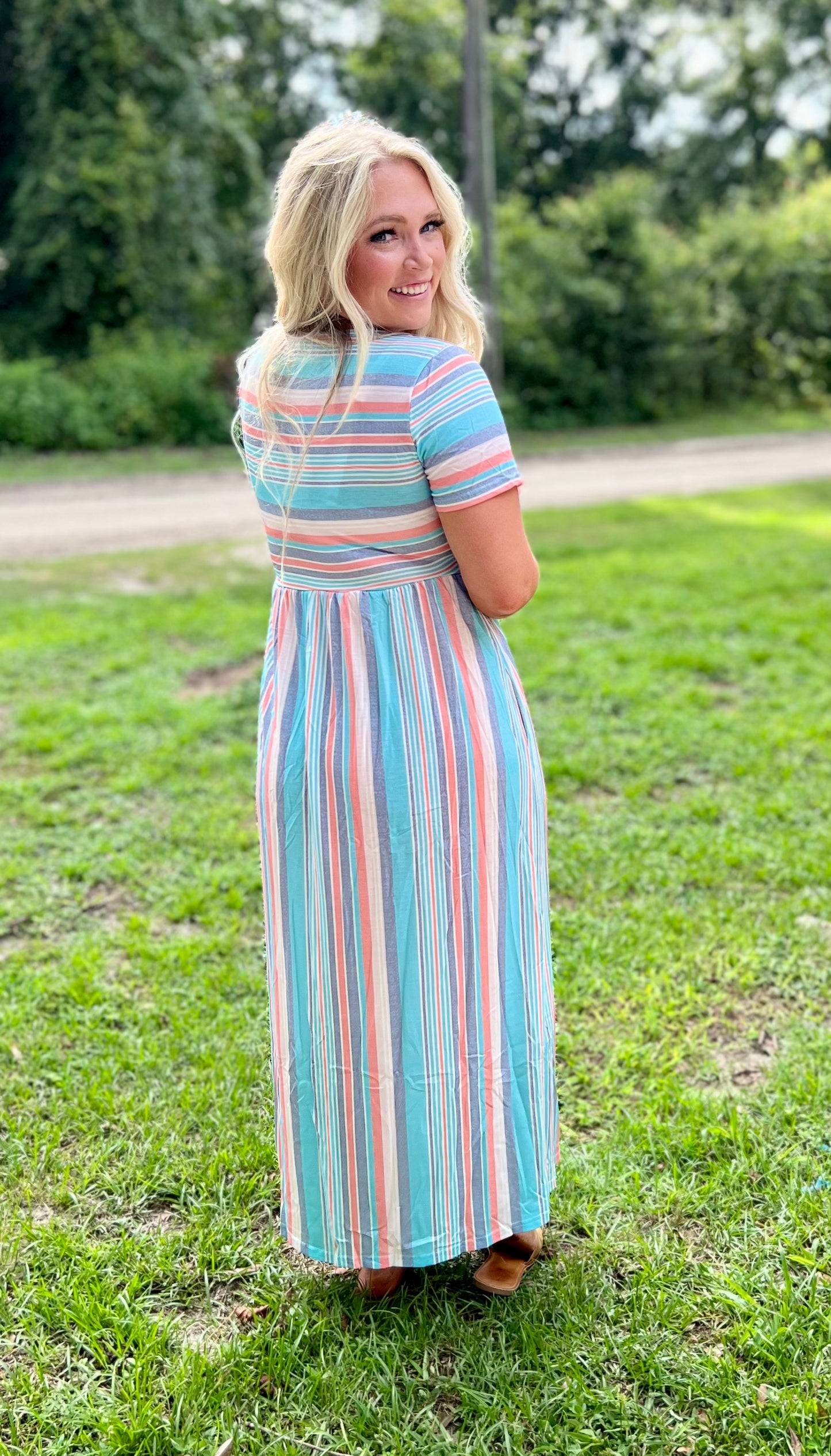 Striped Karlee Dress - PRE ORDER