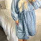 HEYSON Full Size Oversized Denim Babydoll Dress - SAMPLE