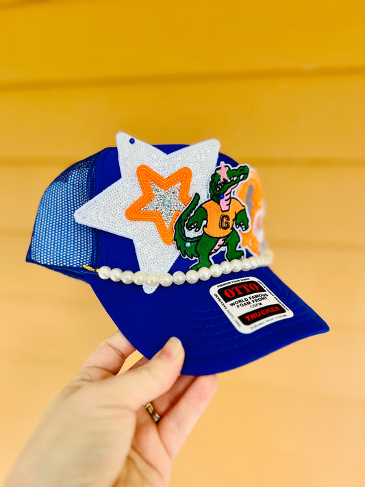 One of a kind - Orange & Blue Gators Hat