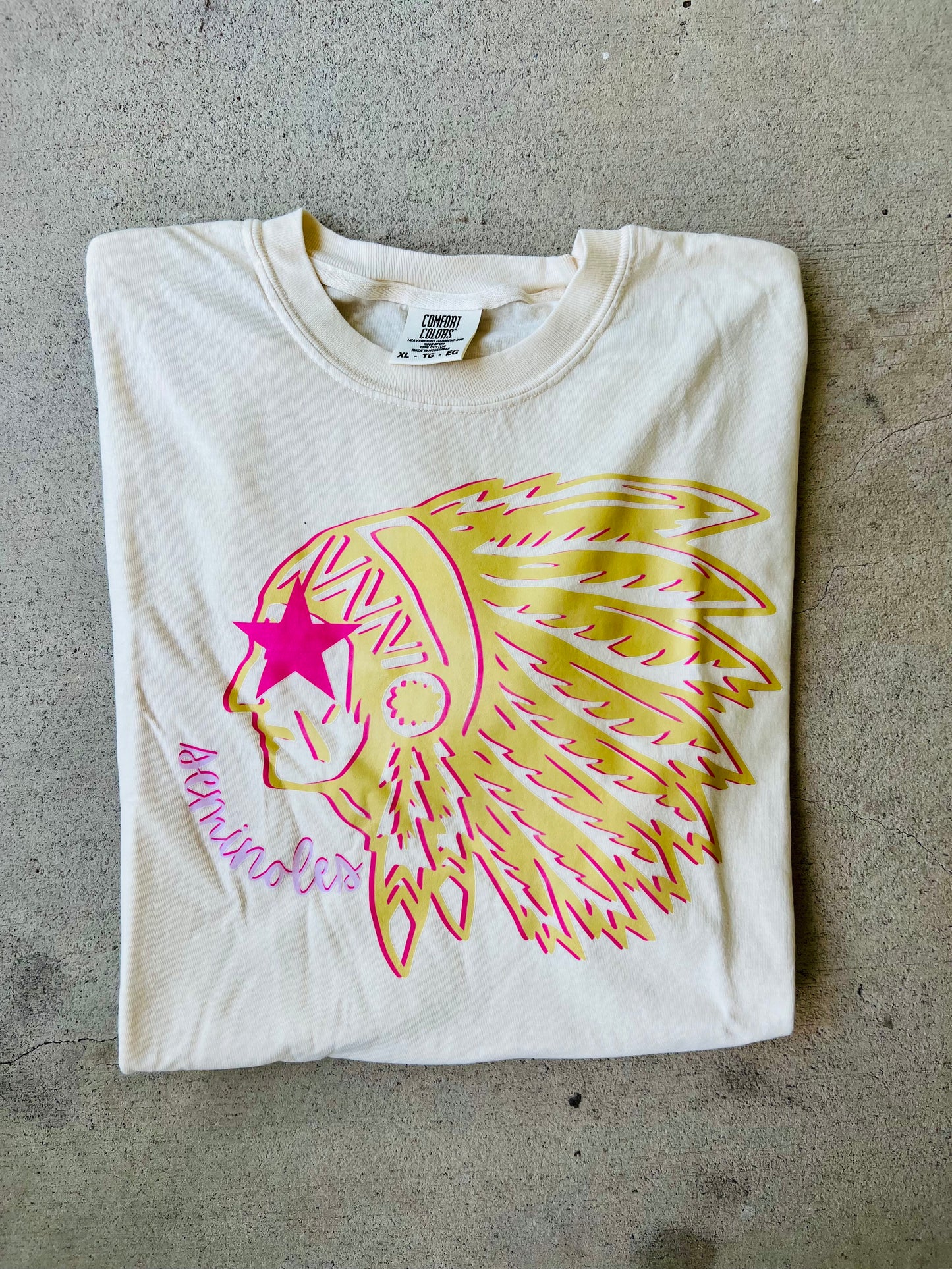 Preppy Pink & Gold Mascot Tee - Any team