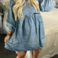 HEYSON Full Size Oversized Denim Babydoll Dress - SAMPLE