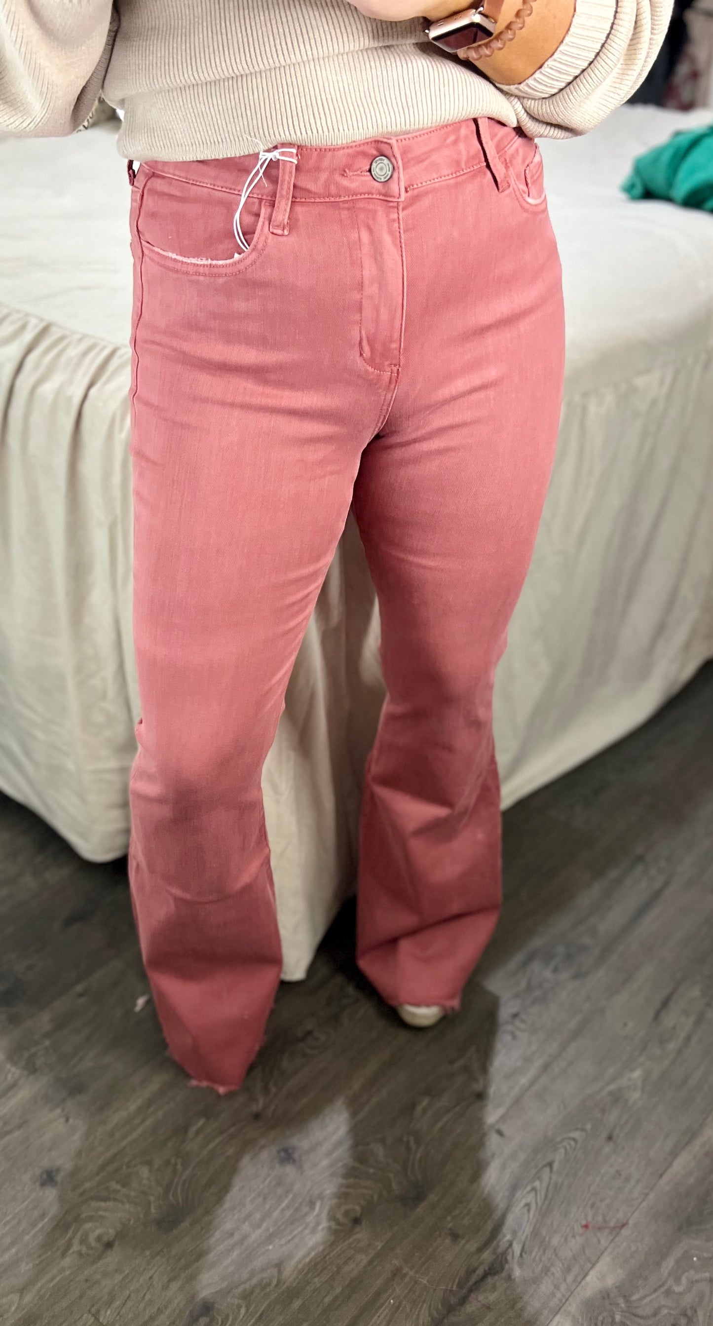 High Rise Super Flare Jeans - SAMPLE