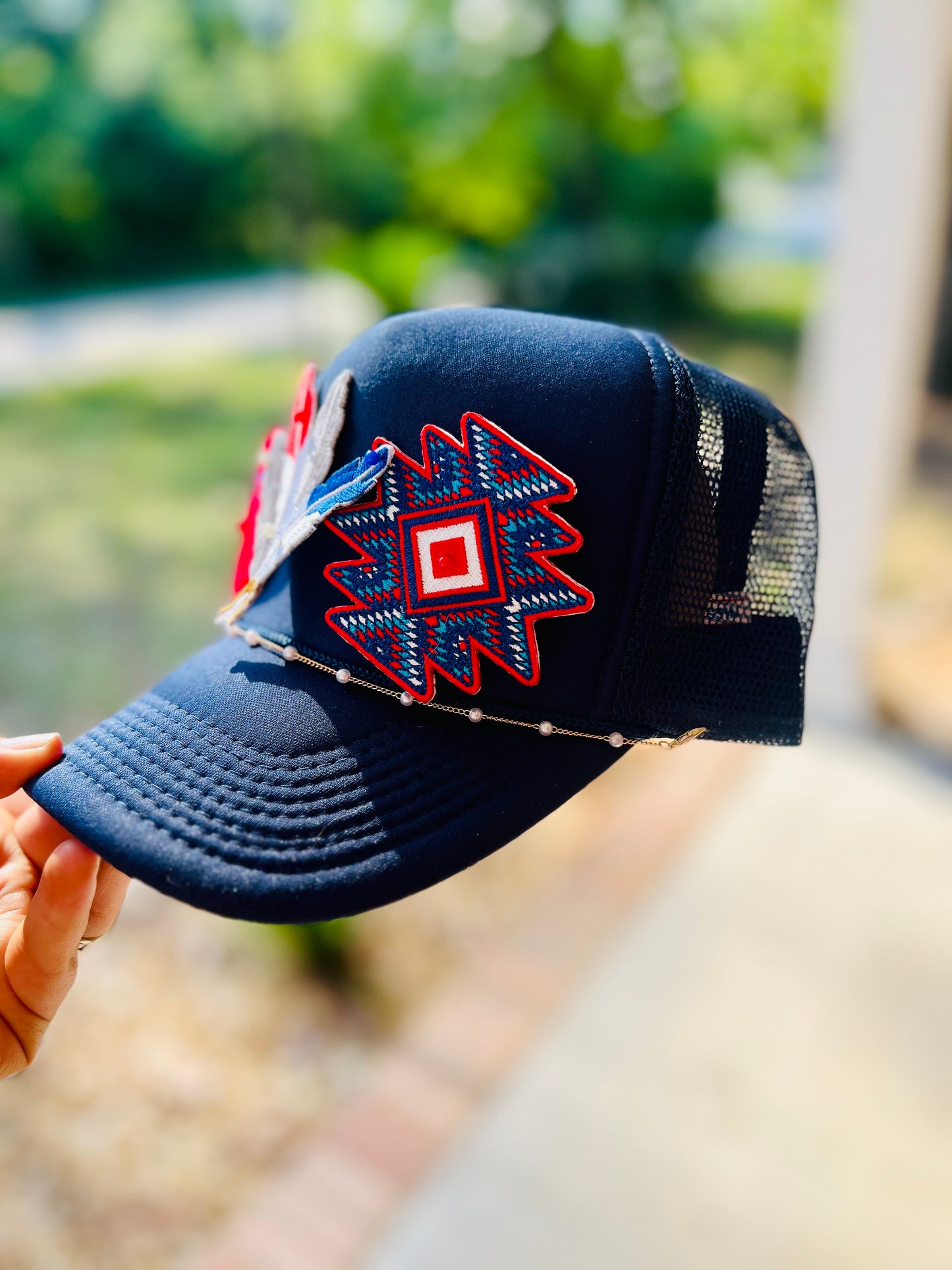 One of a kind - Aztec Patriotic Hat