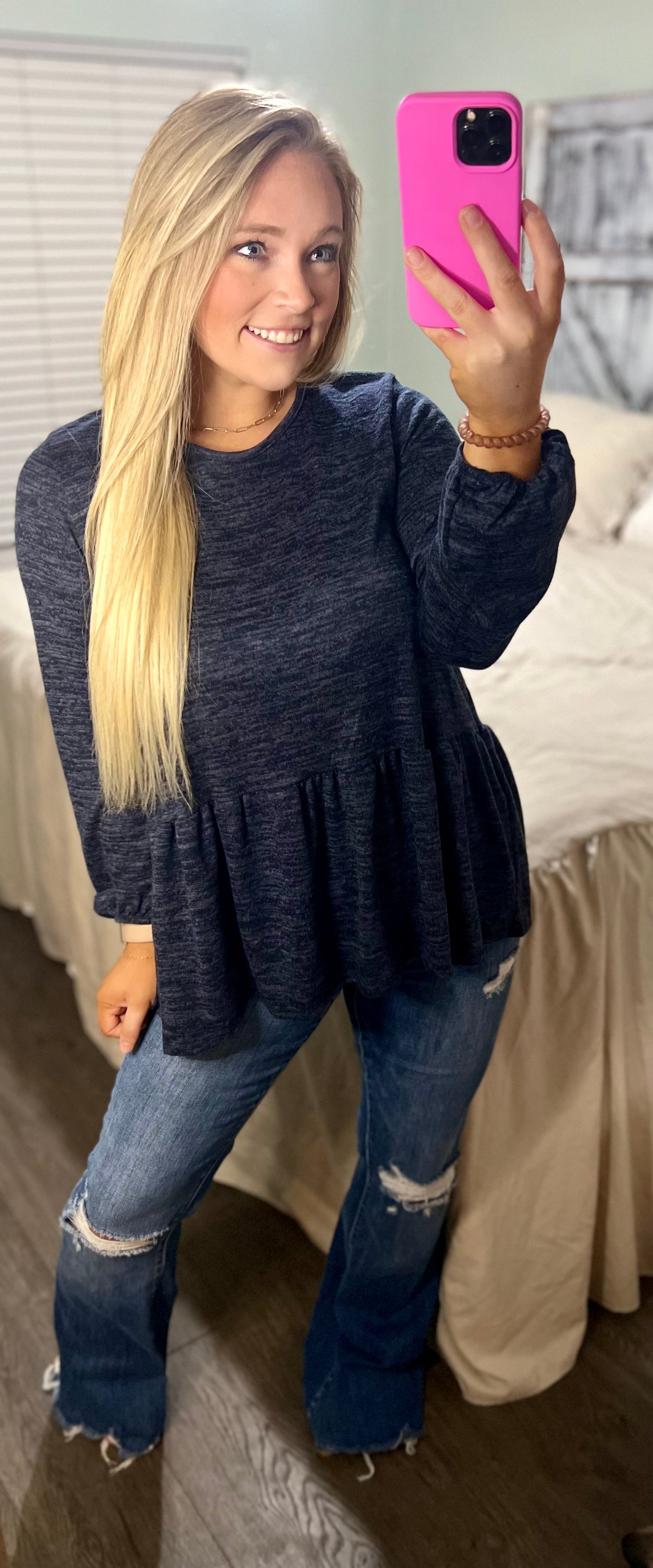 Cut out Navy Top