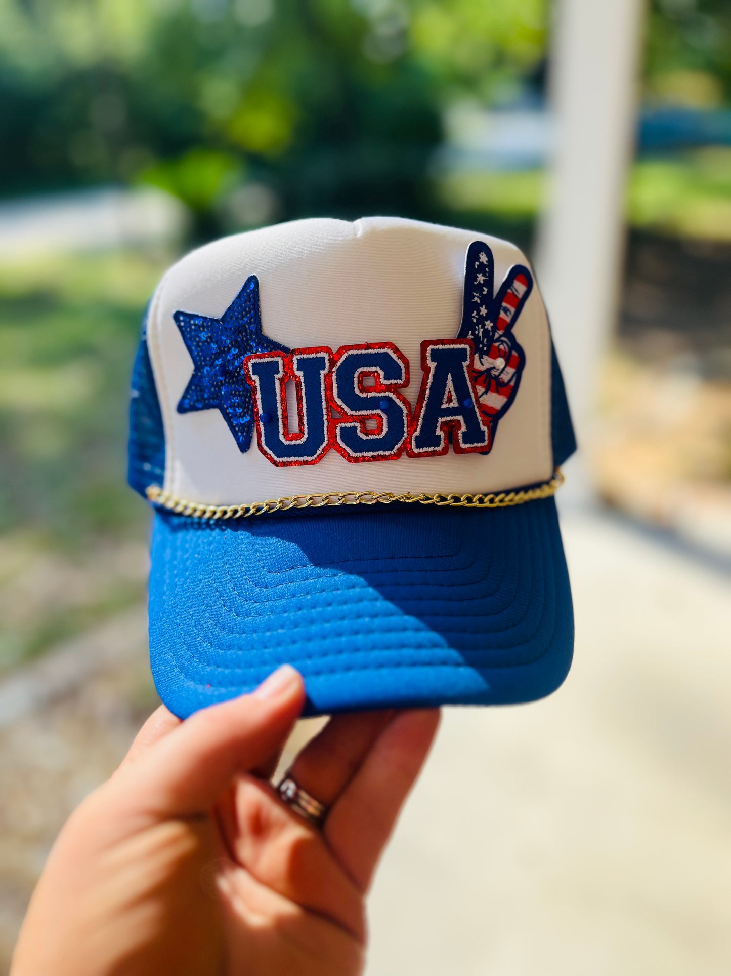 One of a kind - Peace Sign USA Hat